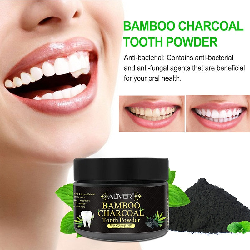 Organic Natural Bamboo Charcoal Coconut Activated Carbon Teeth Whitening Powder