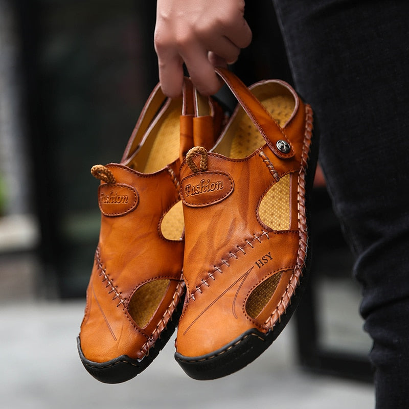 Men's Summer Leather Roman Style Sandals