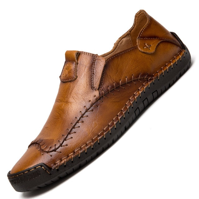Men's Wild Leather Moccasin Slip-On Loafers