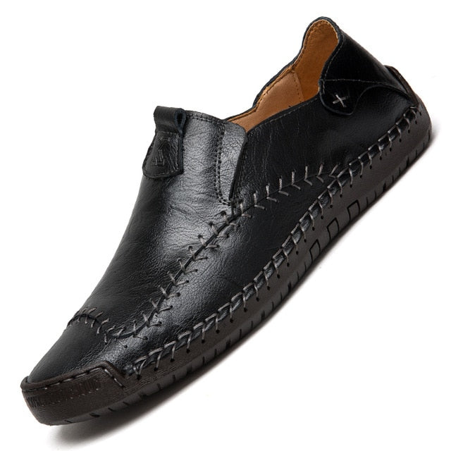 Men's Wild Leather Moccasin Slip-On Loafers