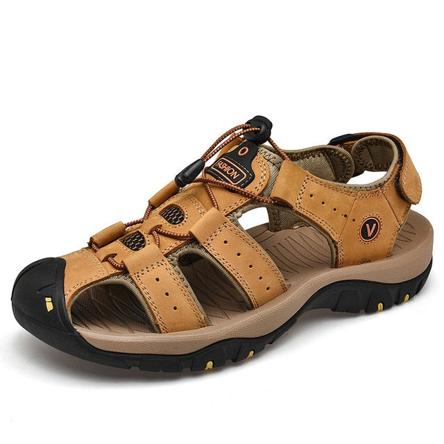 Men's Genuine Leather Beach Sandals