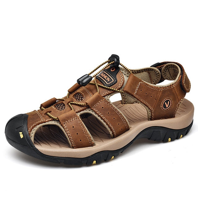 Men's Genuine Leather Beach Sandals