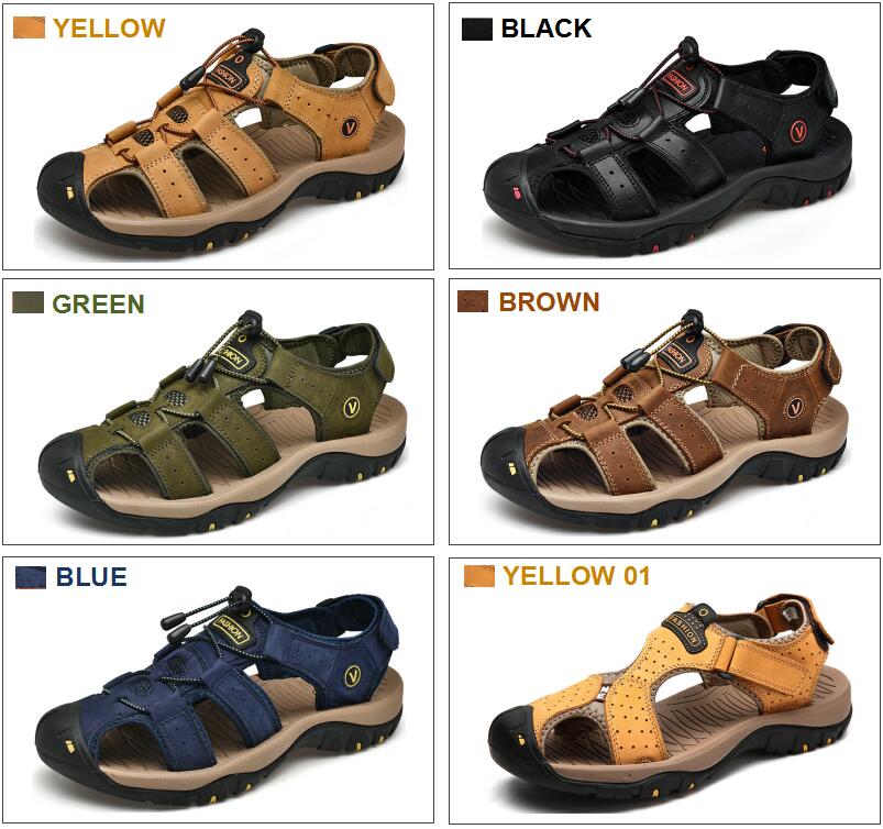 Men's Genuine Leather Beach Sandals