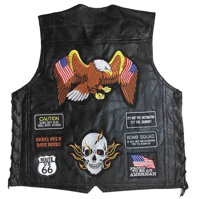 Men's Motorcycle Vest Jacket