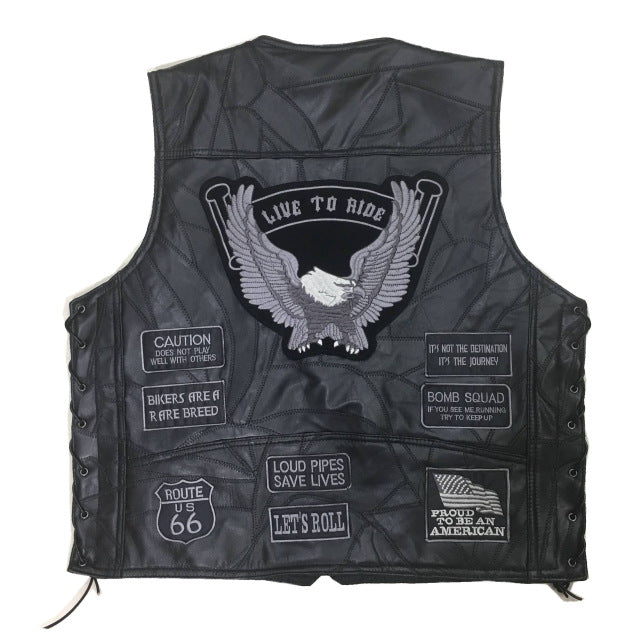 Men's Motorcycle Vest Jacket