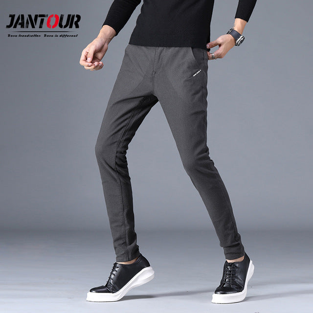 Men's Cotton Slim Fit Chinos Fashion Trousers