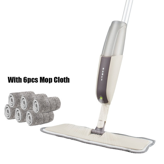 360 Degree Microfiber Spray Floor Mop with Reusable Mop Cloth