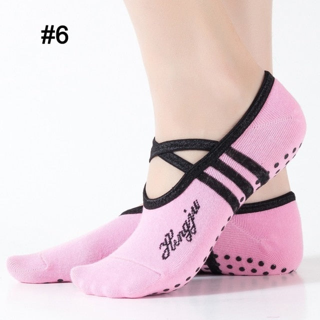 Women's Anti-Slip Bandage Support Yoga Socks