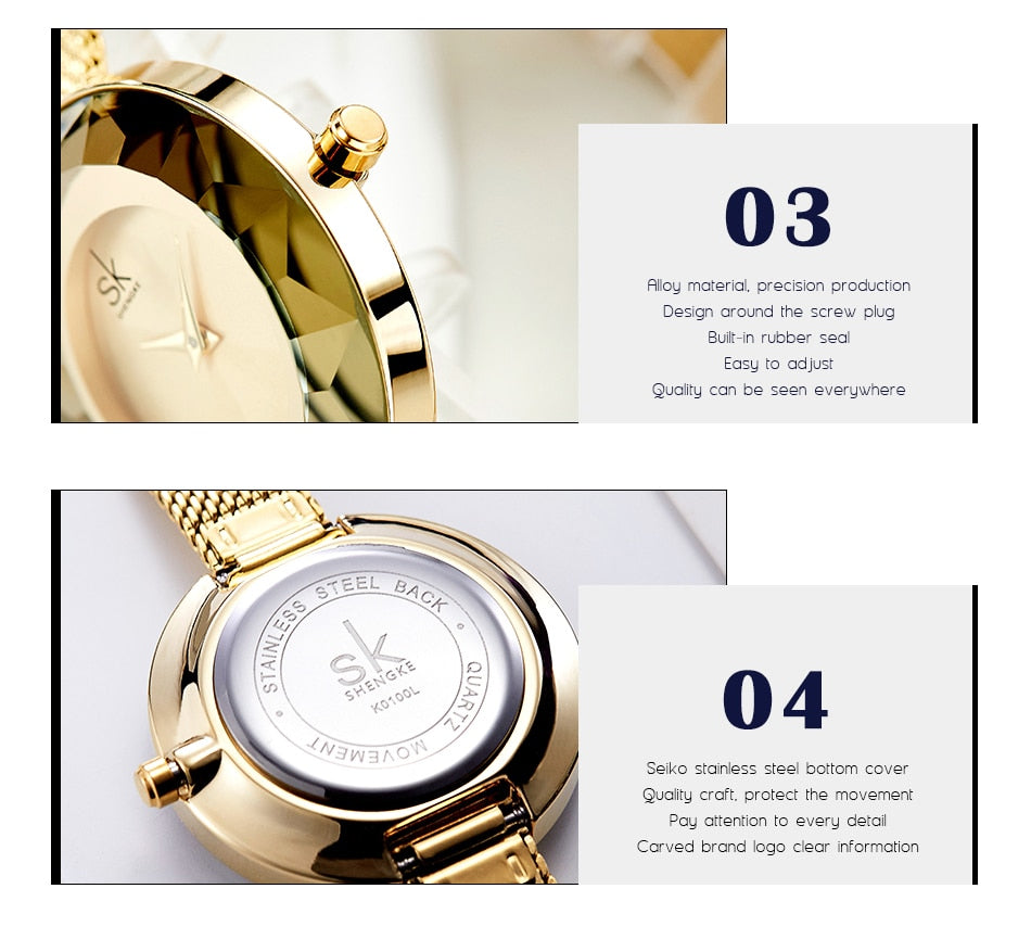 Women's Luxury Slim Prism Quartz Wristwatch