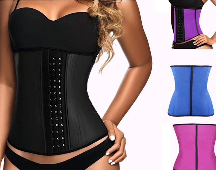 Women's 100% Latex 9 Steel Bone Slimming Shapewear Corset