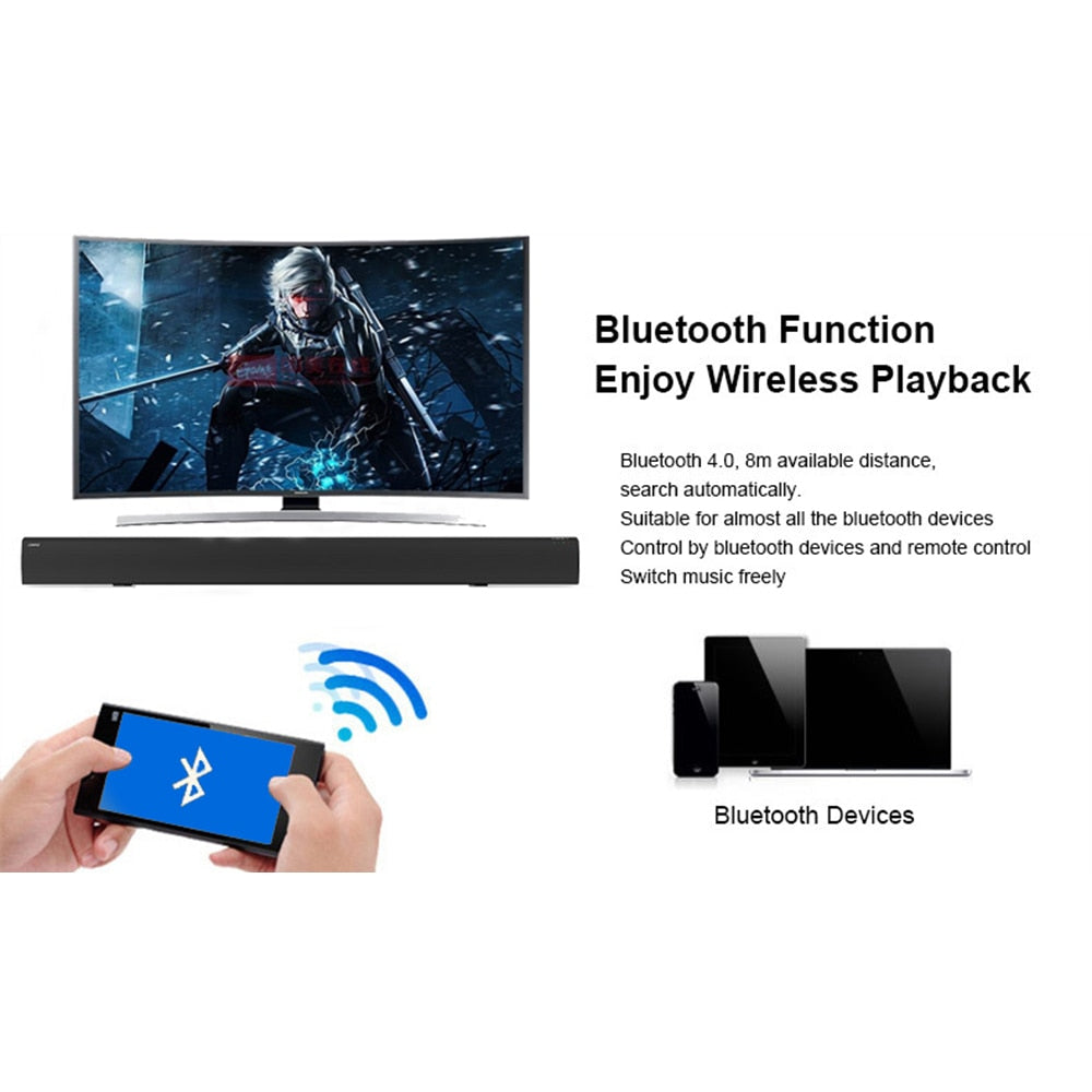 3D Luxury Wireless Bluetooth 5.0 TV Home Theater Soundbar Speaker
