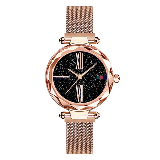 Women's Elegant Starry Sky Roman Numeral Wristwatch