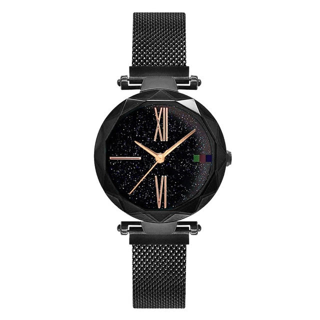 Women's Elegant Starry Sky Roman Numeral Wristwatch