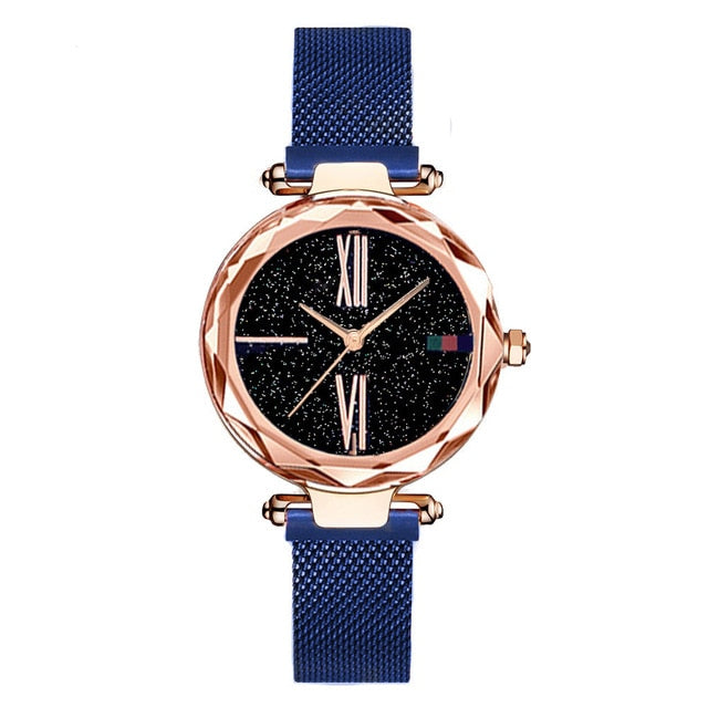 Women's Elegant Starry Sky Roman Numeral Wristwatch