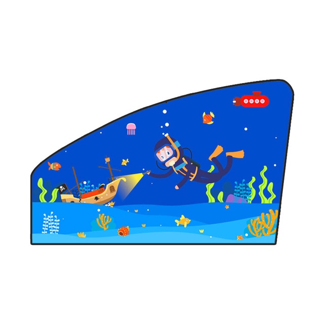 Magnetic Car Sunshade Cartoon Curtain Window Sun Visor