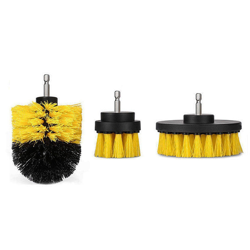 3 PCS Drill brush Bathroom Surfaces Tub, Shower, Tile and Grout All Purpose Power Scrubber Cleaning Kit