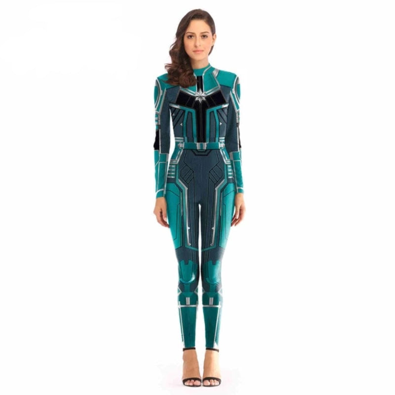 Women's 3D Captain Marvel and Ironman Superhero Jumpsuit Costume