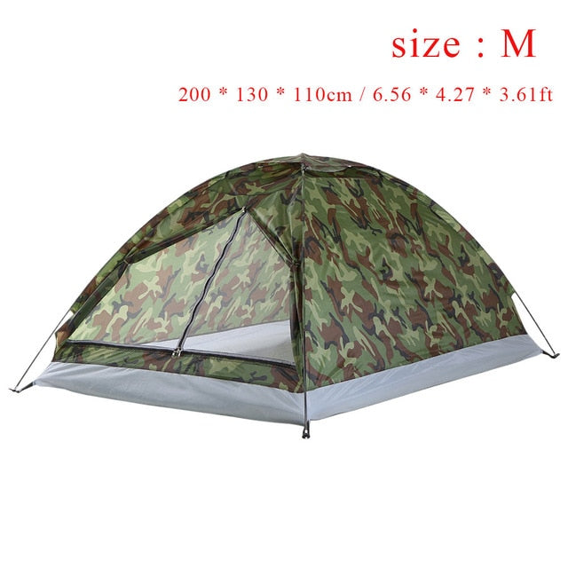 Ultralight Single Layer Water Resistant 2 Person Camping Tent with Carry Bag