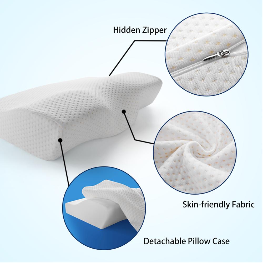 Contour Memory Foam Orthopedic Ergonomic Cervical Sleeping Pillow for Neck Pain