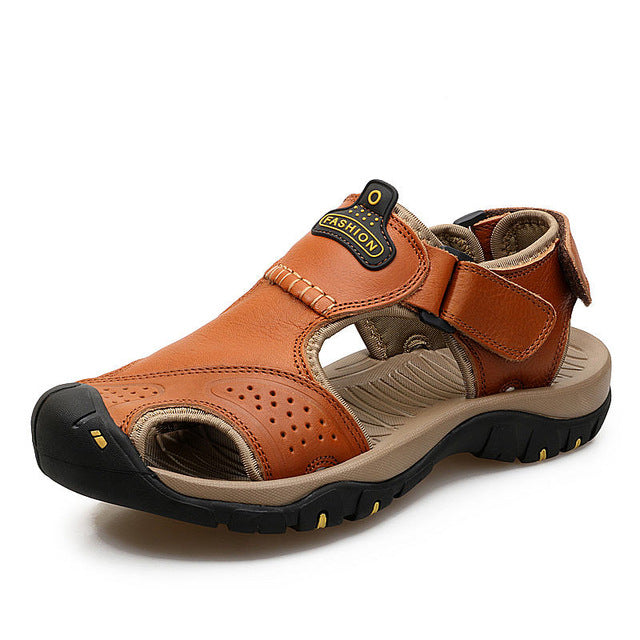 Men's Casual Leather Trekking Beach Sandals