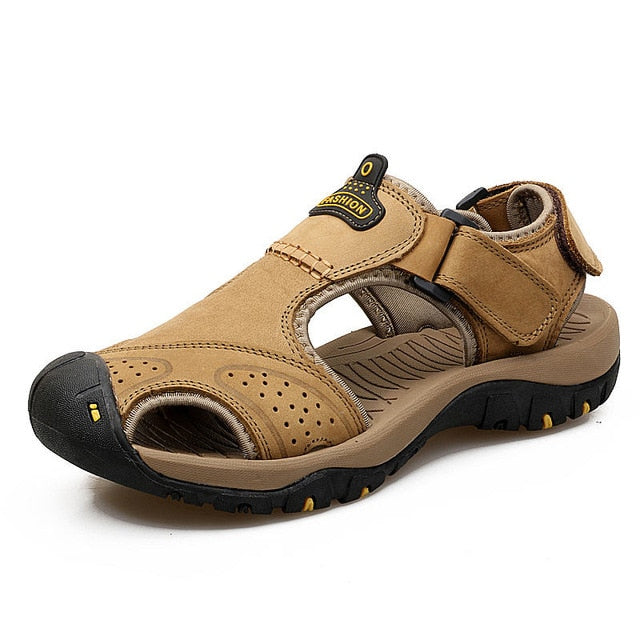 Men's Casual Leather Trekking Beach Sandals