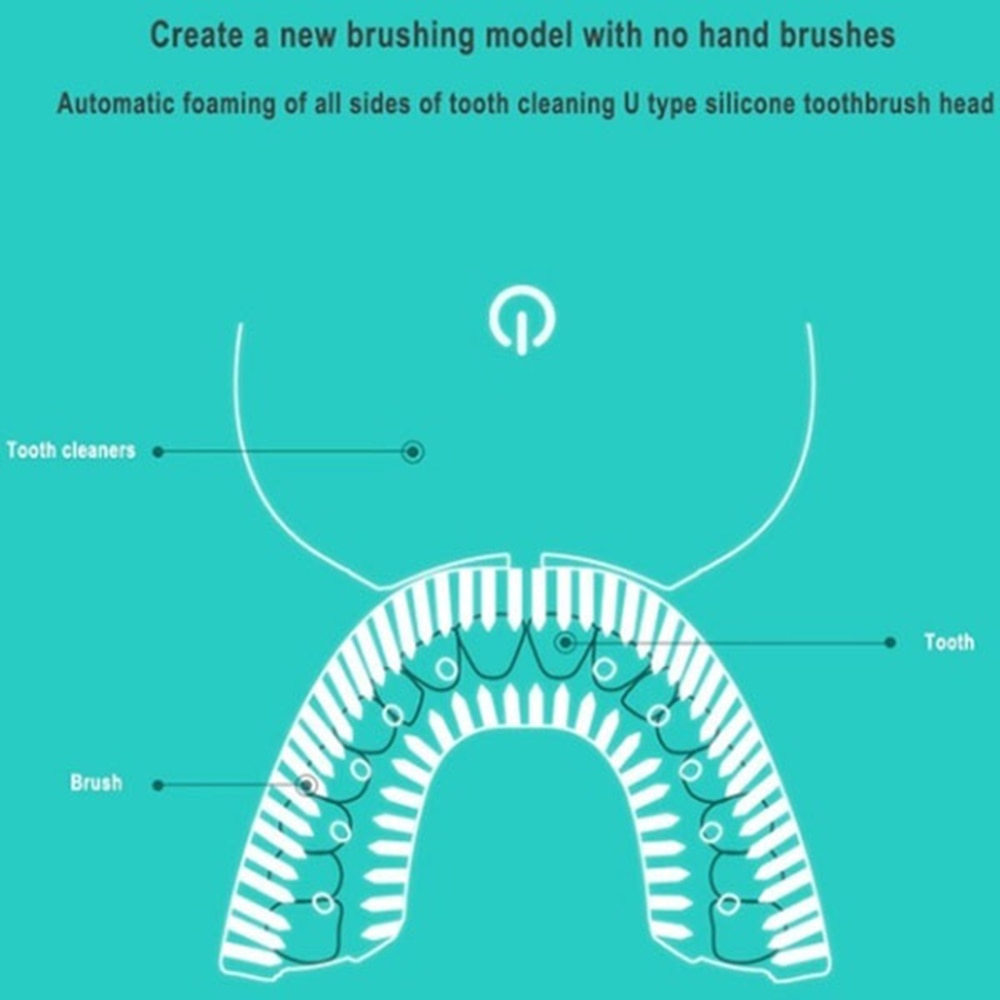 Intelligent 360 Degrees Automatic Sonic USB Charging Teeth Whitener