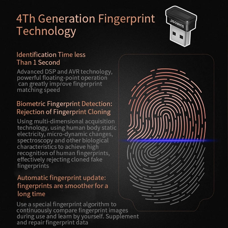 Mini Reader Fingerprint Capturing USB Scanner For Windows 10