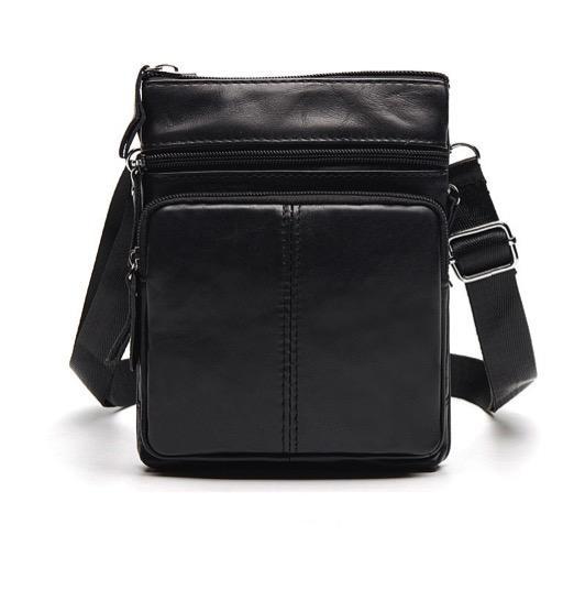 Men's Leather Messenger Crossbody Shoulder Bag