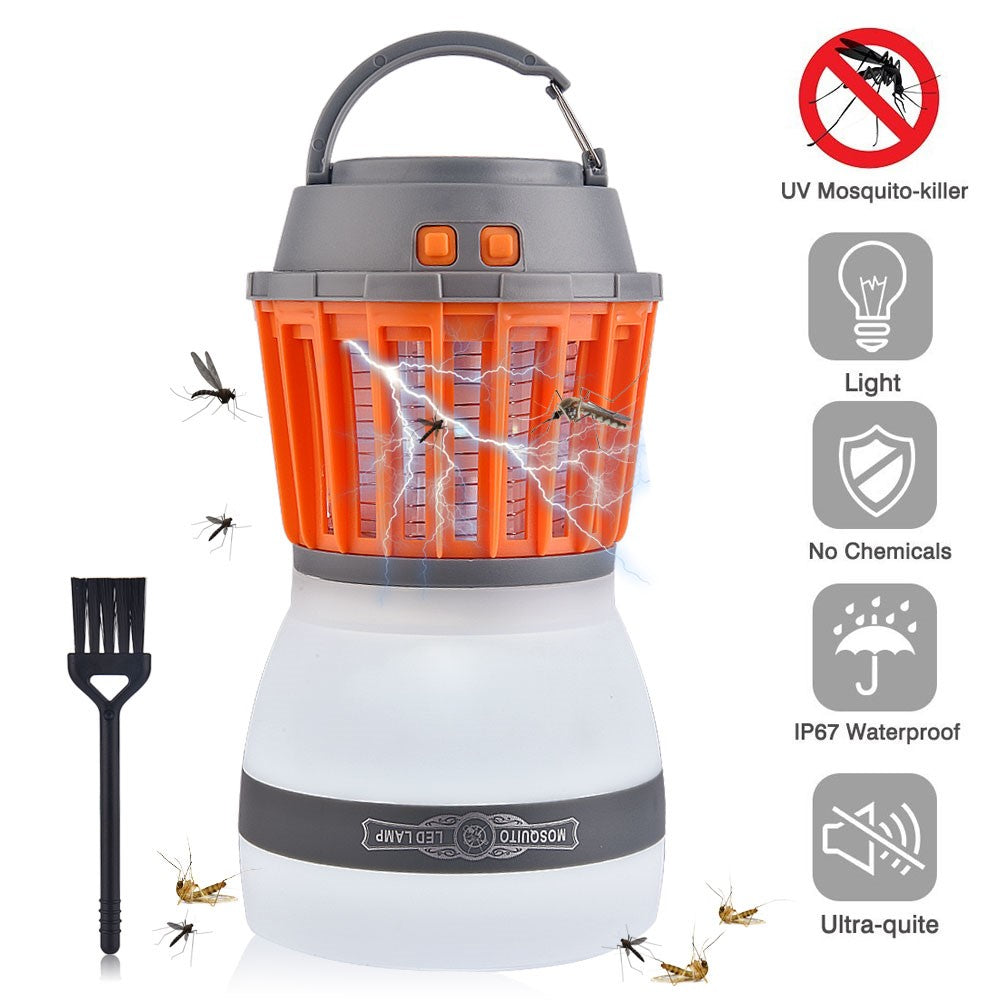 2-in-1 Rechargeable UV Mosquito Zapper Camping Tent Lantern