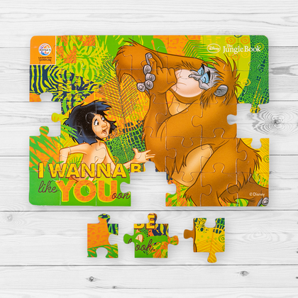 4 IN 1 Mowgli Jungle Livre Puzzle 140 Pièces pour Enfants, 35 Pièces Chaque