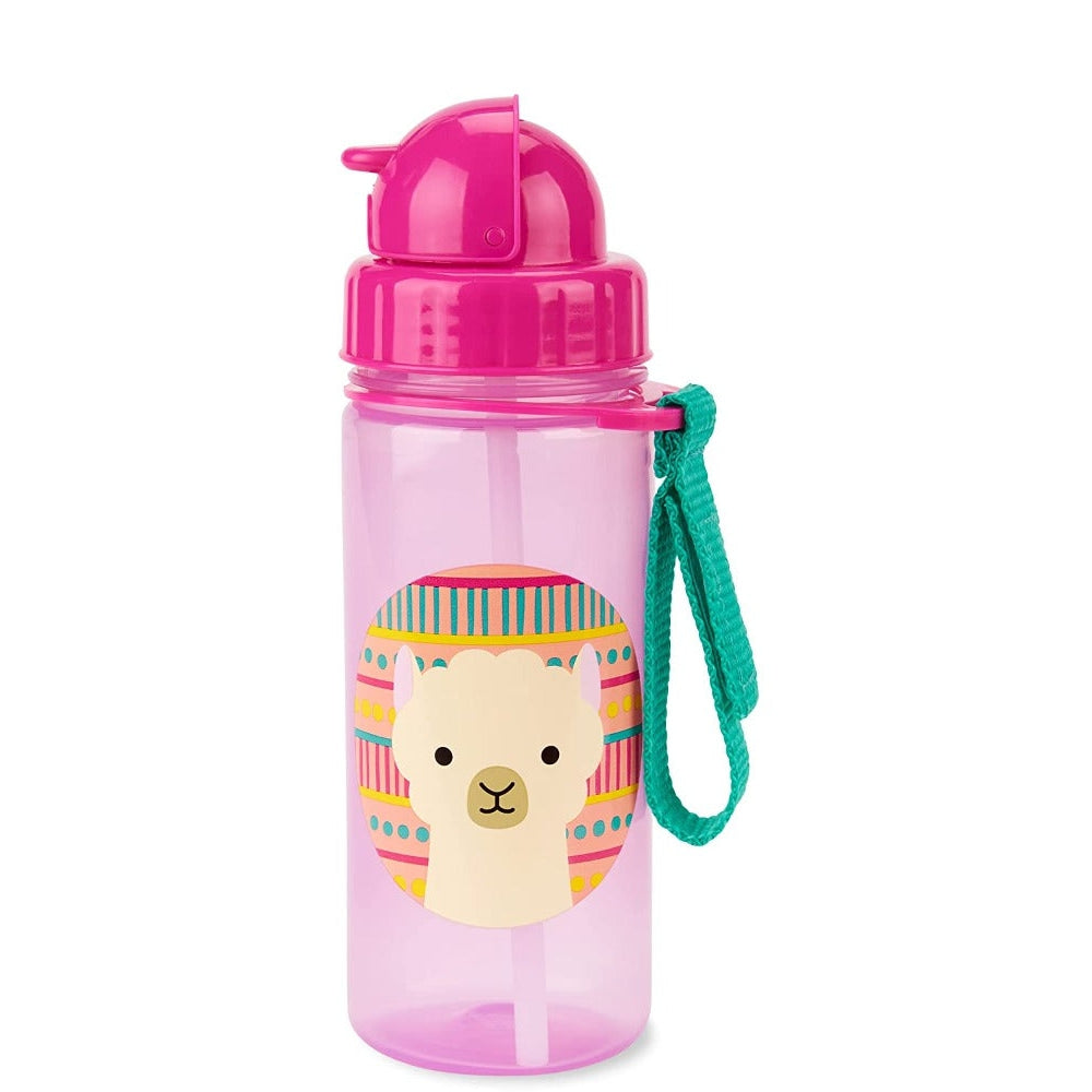 Zoo Straw Bottle Pp-Llama