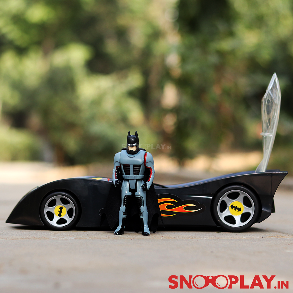 Buy Batman Car Batmobile (with Batman Action Figure included, Launcher &  Moving Parts) on Snooplay Online India Toy Car for Kids