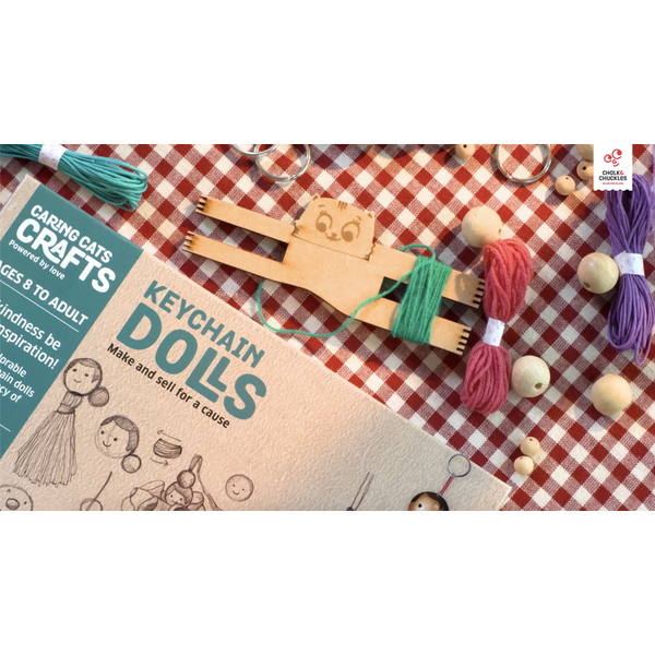 Chalk and Chuckles Keychain Dolls Making Kit. DIY Art and Craft