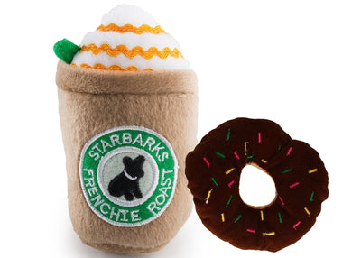 plush donut dog toy