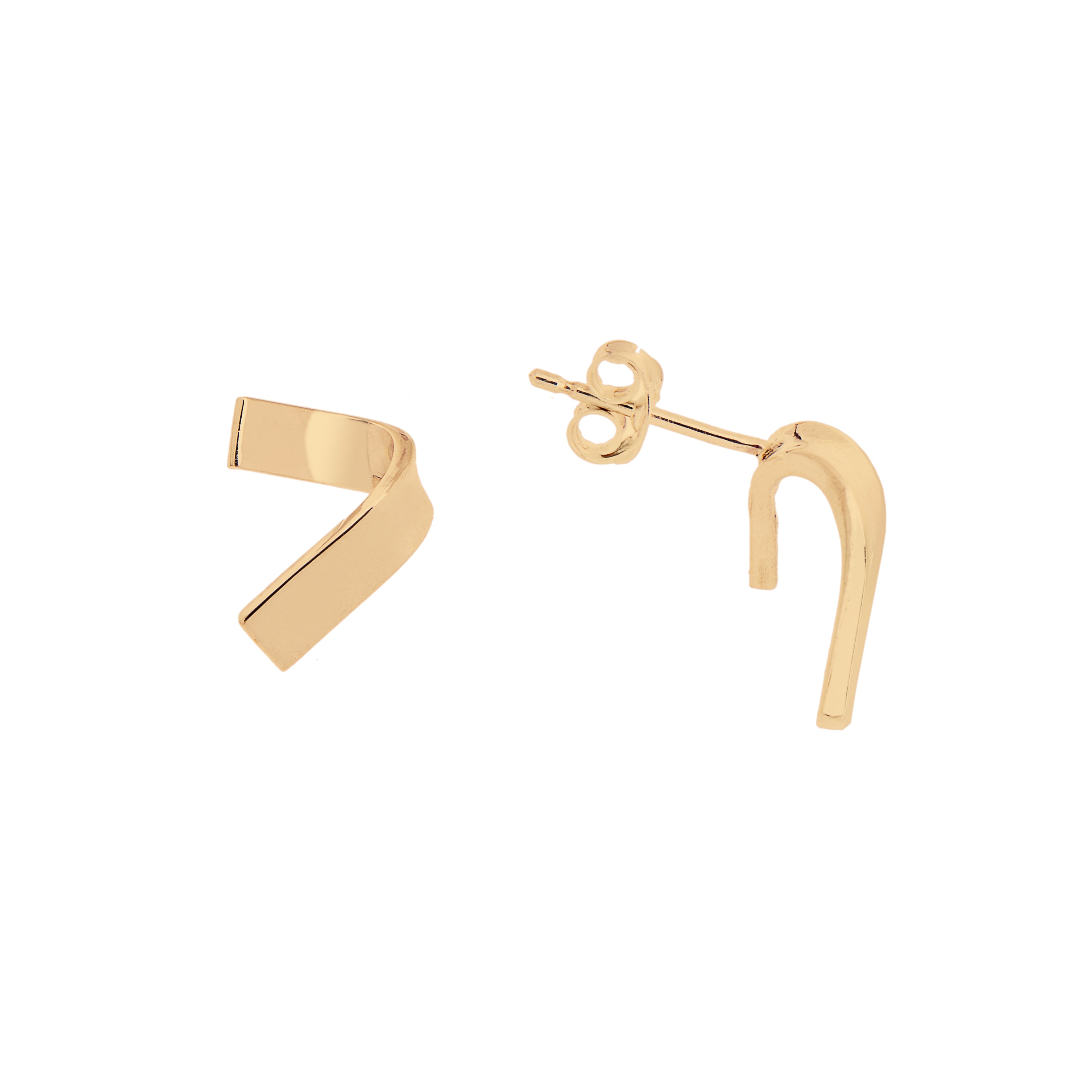 Loka Gold Vermeil Plate Folded Stud Earrings | ANUKA Jewellery