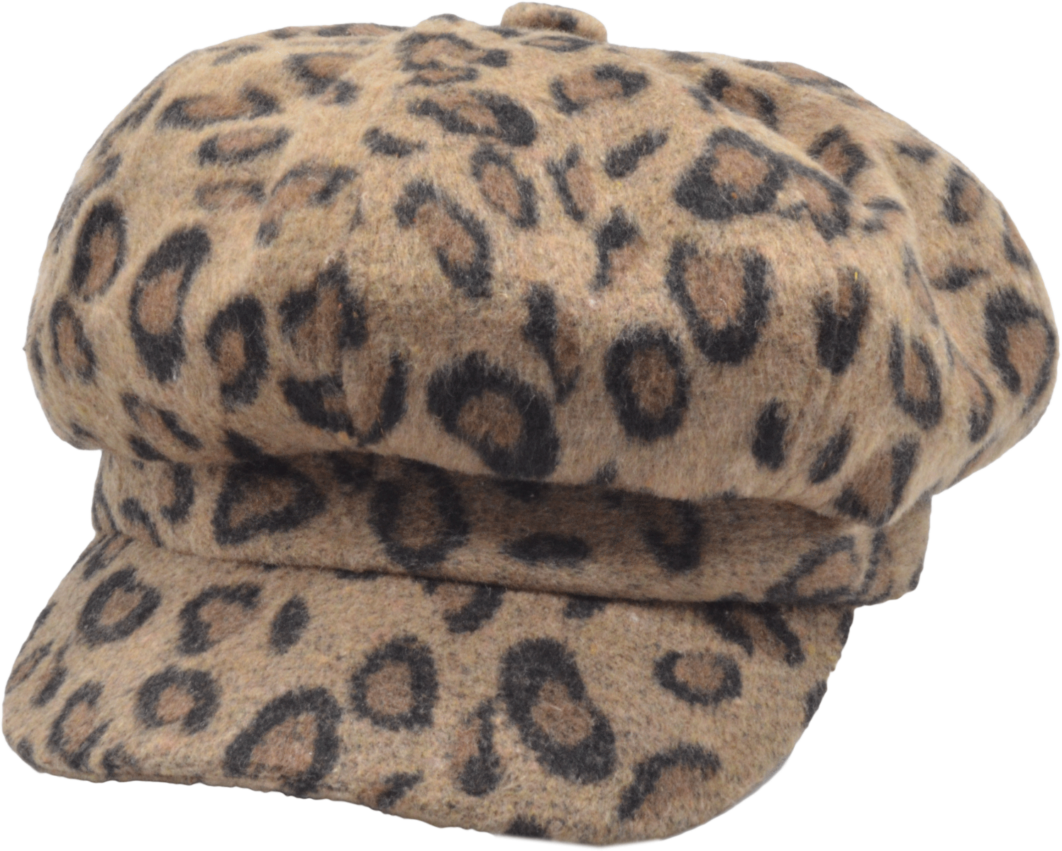 leopard newsboy hat