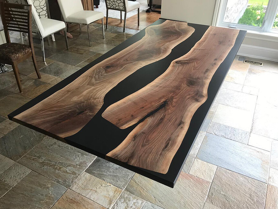 Wood table finished with Rubio Monocoat Pure Oil 2C