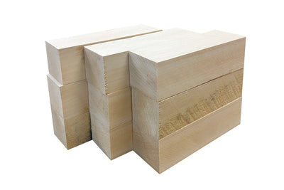 Basswood Carving Block - 2 x 2 x 6 (Set of 9), KJP Select Hardwoods