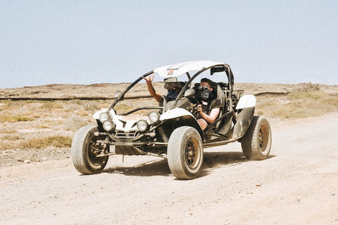 buggy in dust