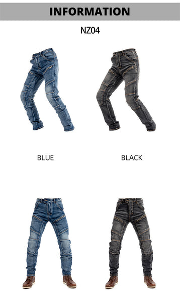 BUY ROCK BIKER Motorcycle Denim Jeans With Knee Protection ON SALE NOW ...