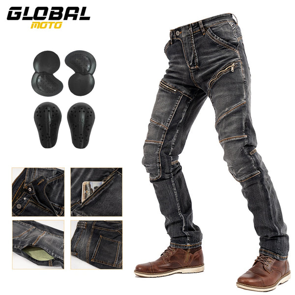 BUY ROCK BIKER Motorcycle Denim Jeans With Knee Protection ON SALE NOW ...