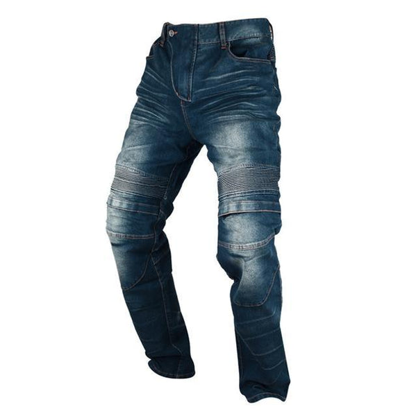BUY DUHAN Blue / Black Motorcycle Denim Jeans Mens ON SALE NOW ...