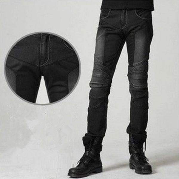 BUY UGLYBROS Black Biker Jeans With ON SALE NOW! - Motorbike Jeans