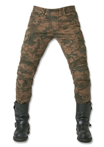 Mens Camo Motorcycle Pants For Bikers - Rugged Motorbike Jeans