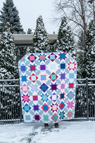 Cornerstones Square Burst by Julie Burton of Running Stitch Quilts