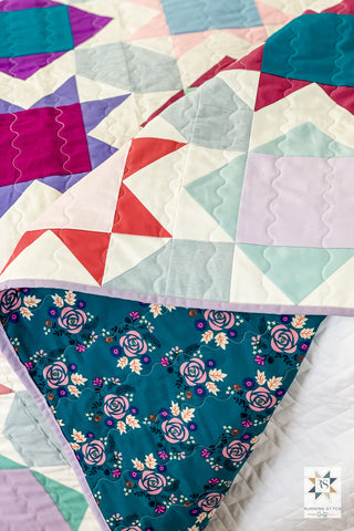 Cornerstones Square Burst by Julie Burton of Running Stitch Quilts