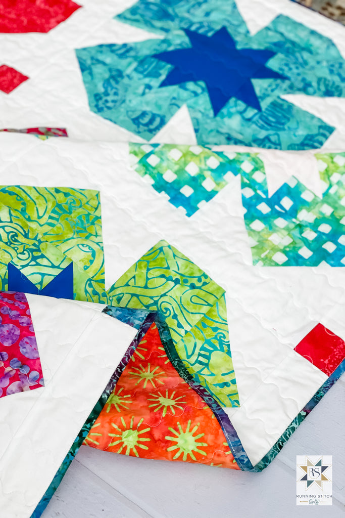 Summer Garden Quilt - The Batik One by Julie Burton of Running Stitch Quilts