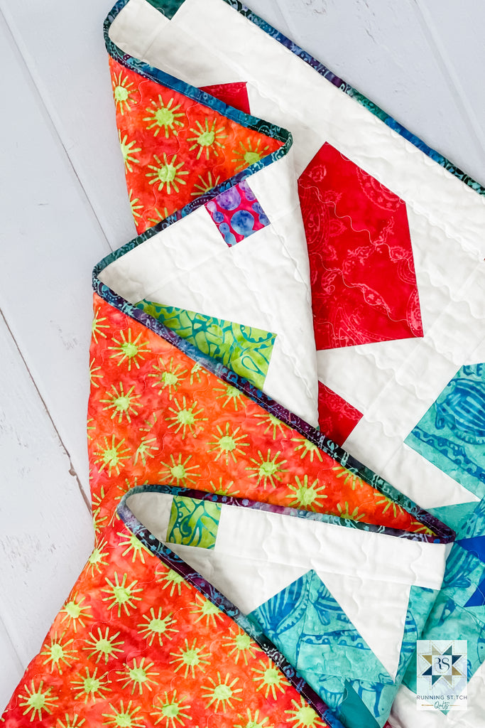 Summer Garden Quilt - The Batik One by Julie Burton of Running Stitch Quilts