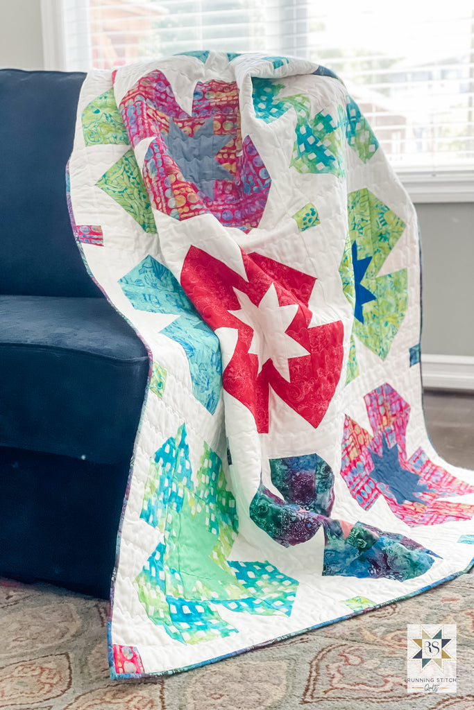 Summer Garden Quilt - The Batik One by Julie Burton of Running Stitch Quilts