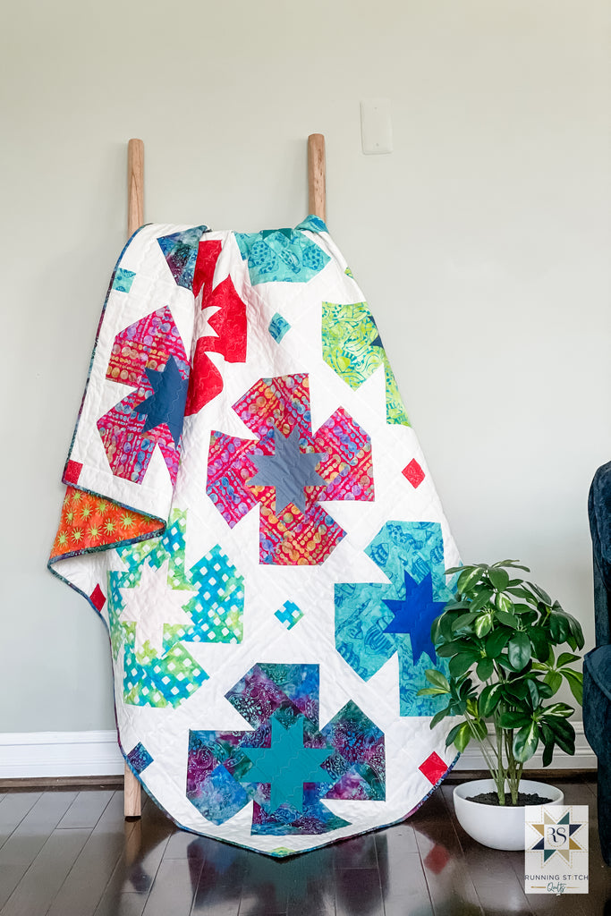 Summer Garden Quilt - The Batik One by Julie Burton of Running Stitch Quilts